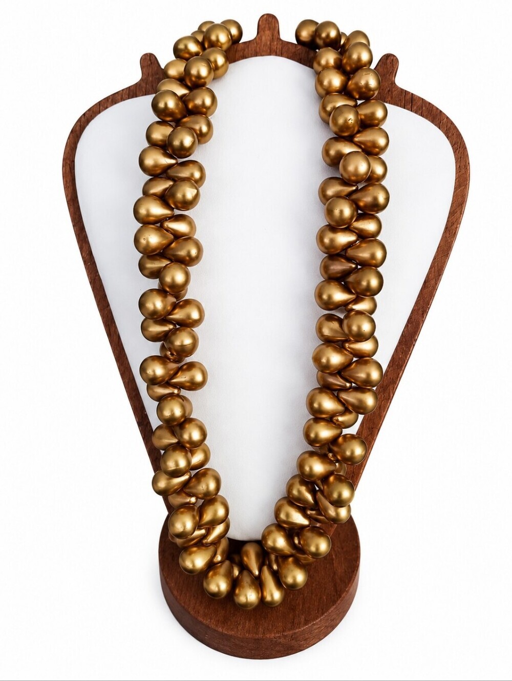 Antique Gold vintage Faux Teardrop Pearl Statement Necklace - Women Jewelry